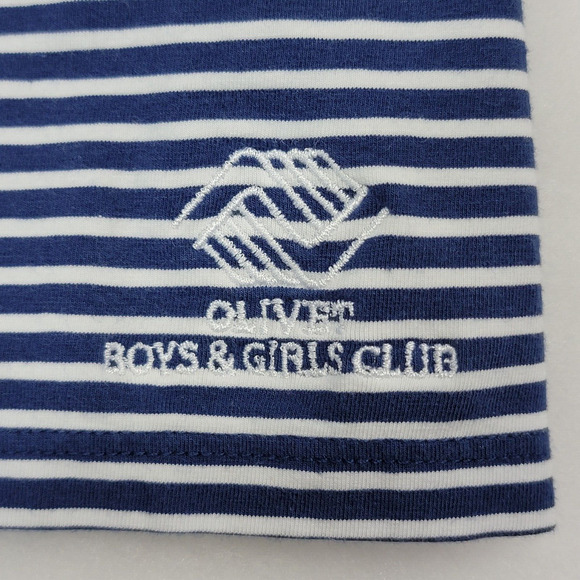 B Draddy Greg Polo 4-Way Stretch Pima Cotton Blend Sz XL Navy White Striped Mens - Picture 10 of 16